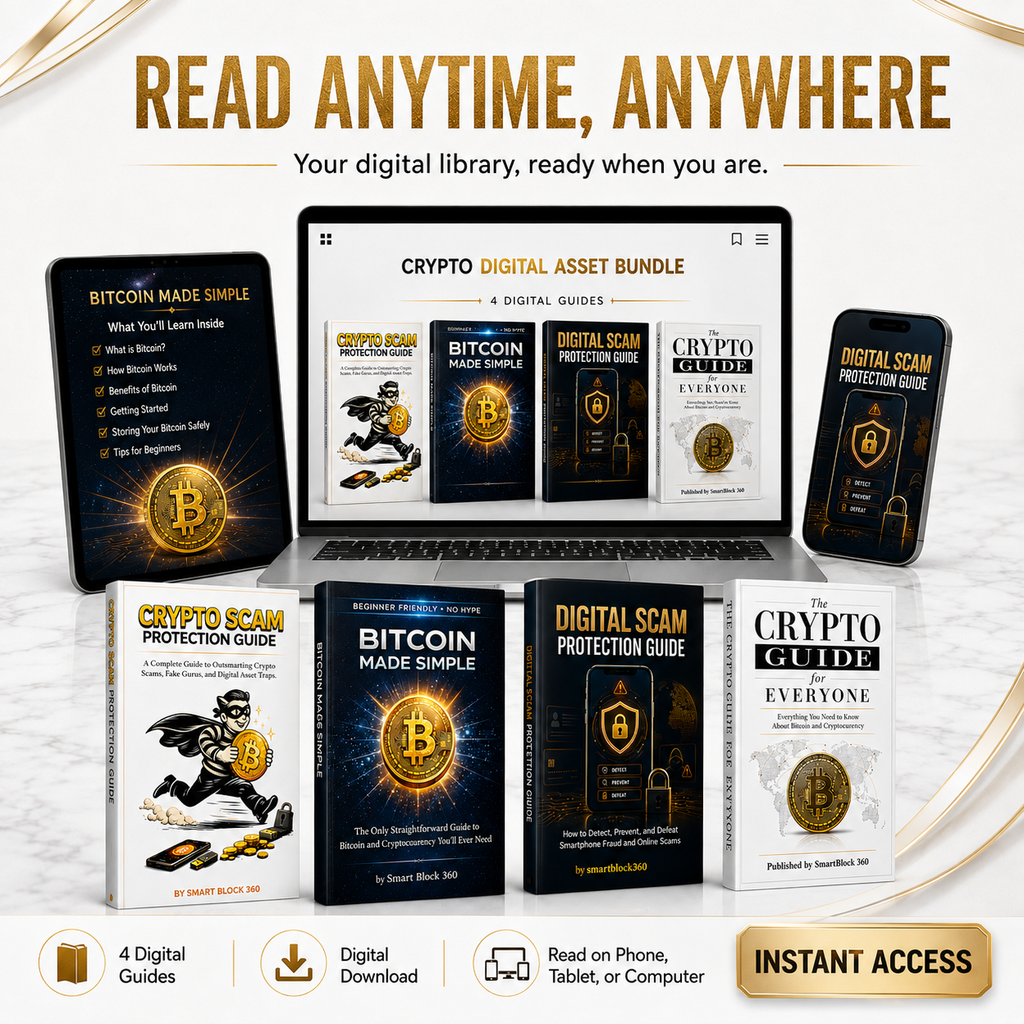 Crypto Digital Asset Bundle | Bitcoin, Cryptocurrency & Digital Safety – 4 Guide Collection
