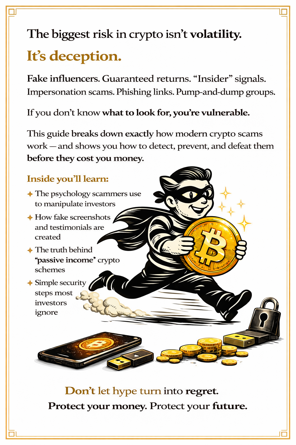 Crypto Scam Protection Guide – How to Outsmart Crypto Scams, Fake Gurus, and Digital Asset Traps (eBook)